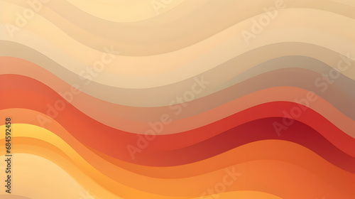 Background with Rainbow curve design, Retro style waves geometrical pattern illustration with yellow,Generated Ai