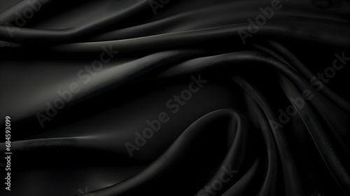 Black fabric textile texture background Generated Ai