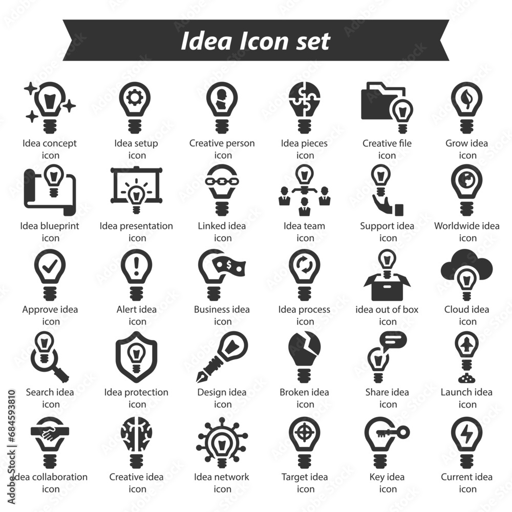 Idea Icon Set Idea Icon Set