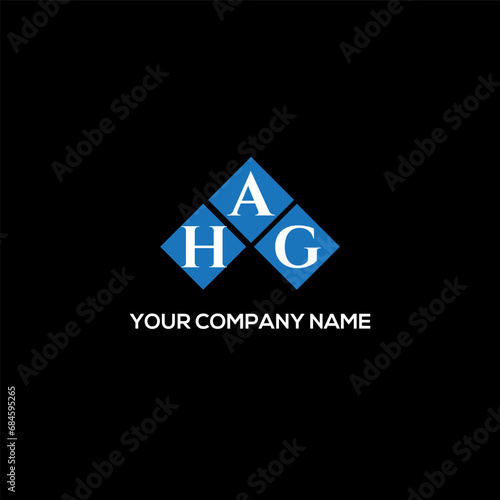 AHG letter logo design on black background. AHG creative initials letter logo concept. AHG letter design. 