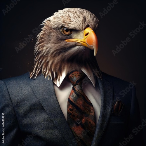 Eagle in suit and tie