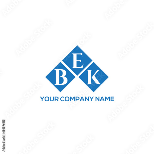 EBK letter logo design on white background. EBK creative initials letter logo concept. EBK letter design.  © designhill