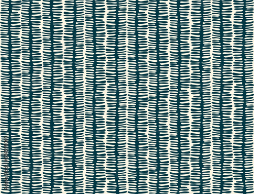  ticking dark navy blue and cream  coral stripes, beach house, boho chic, coastal, seaweed seafern seamless pattern, vector illustration