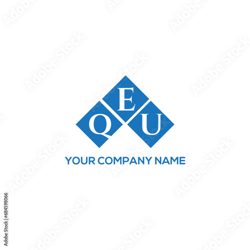 EQU letter logo design on white background. EQU creative initials letter logo concept. EQU letter design.
