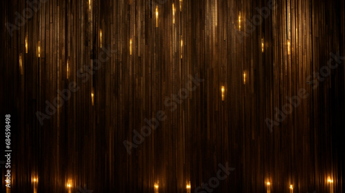 Fond graphique pour conception et création. Arrière-plan d'un mur en bois avec lattes verticales. Lumières, spot de lumière. Bougie, mur, parquet photo