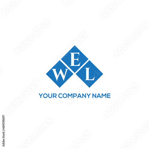 EWL letter logo design on white background. EWL creative initials letter logo concept. EWL letter design.
 photo