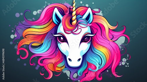 Vector Cartoon unicorn
