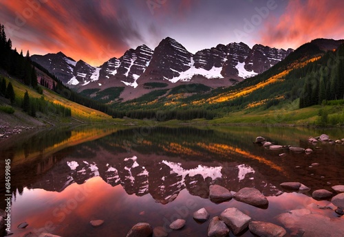 Ephemeral Elevation: Colorado's Maroon Bells Alpine Sunset