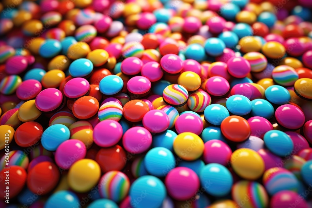 Multicolored candy drops Multicolored candy drops
