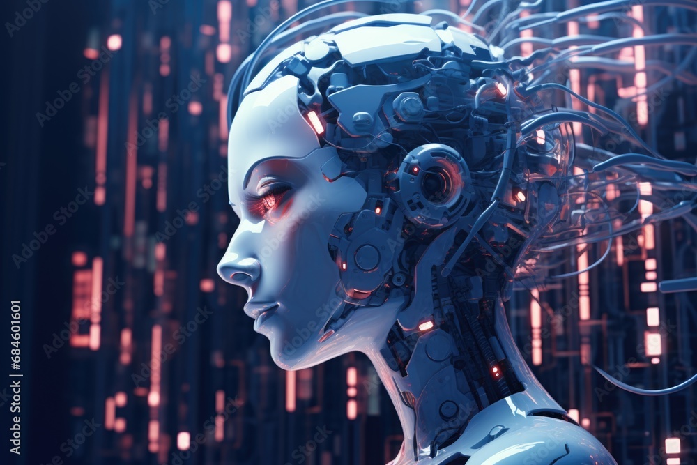 Futuristic illustration of generative artificial intelligence Futuristic illustration of generative artificial intelligence