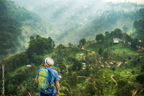 tourist at beautiful landscape in Little Adams's peak, Ella, Srilanka © Gita