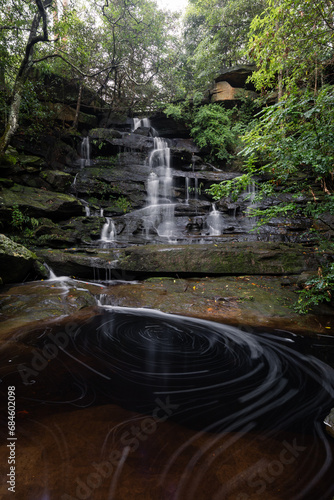 Beautiful flowing water movement from St Johns Falls, Sydney, Australia. photo