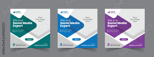 Corporate Business Promotion Digital Agency social media post template Web banner design