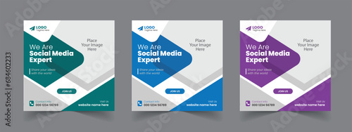 Corporate Business Promotion Digital Agency social media post template Web banner design