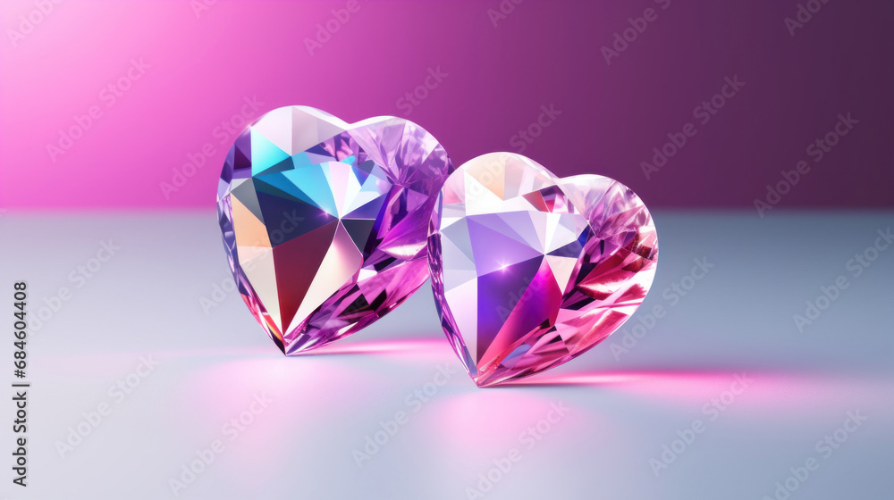 Crystal colorful hearts Crystal colorful hearts
