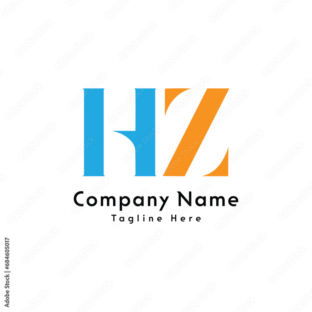 HZ letter logo design icon