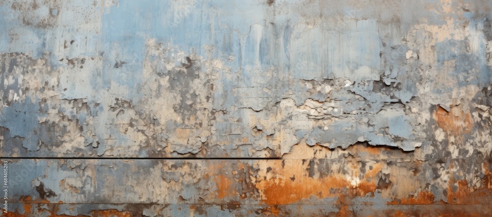 Rusted Elegance: A Weathered Wall with a Bold, Mysterious Black Arrow created images with generative ai