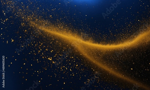 blue and gold flying dust gracefully combine, hi-res image background