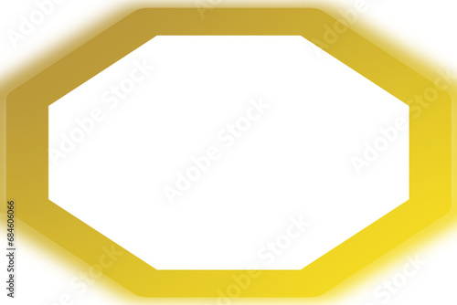 gold hexagon shape frame