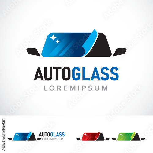 Auto Glass Logo Design Template