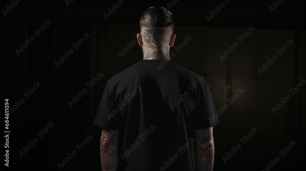 bold masculinity with sleeve tattoos in urban setting