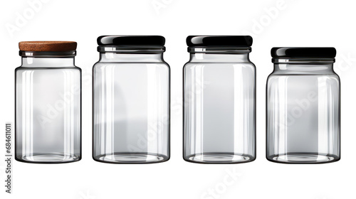 Set of Kitchen Containers Isolated on Transparent or White Background, PNG