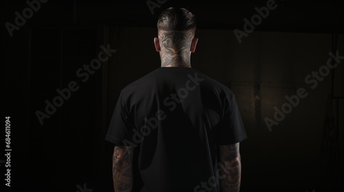 bold masculinity with sleeve tattoos in urban setting