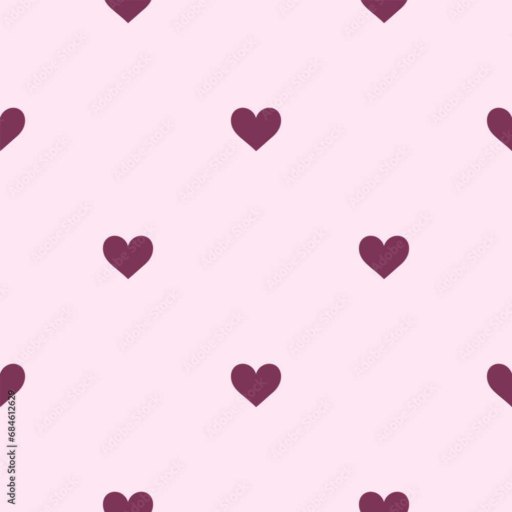 Seamless vector pattern with cute small hearts. Minimal y2k girly background. Valentine day concept. Template with love symbols for wrapping paper, wallpaper, cover, fabric design
