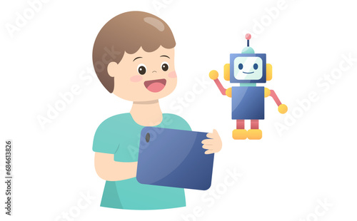 ロボットと子供