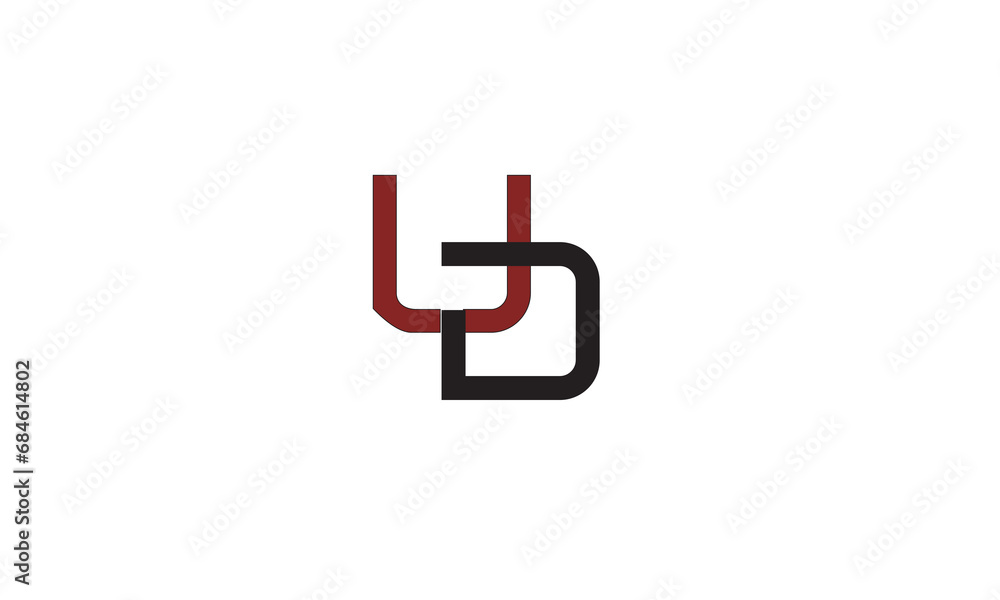 UD, DU, U, D Abstract Letters Logo Monogram UD, DU, U, D Abstract Letters Logo Monogram
