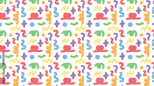 rainbow pop funky pattern illustration vector