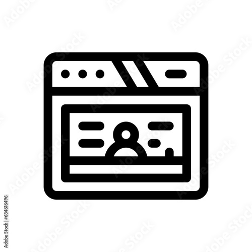vlogger line icon