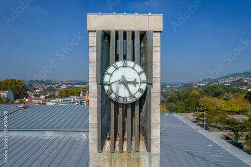 Santo Tirso City Hall clock tower, Portugal. photo