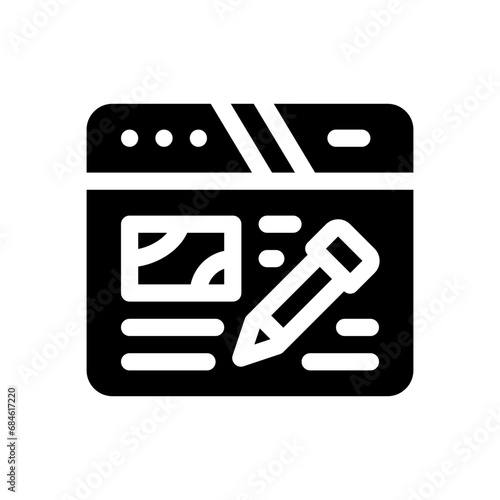 blogging glyph icon