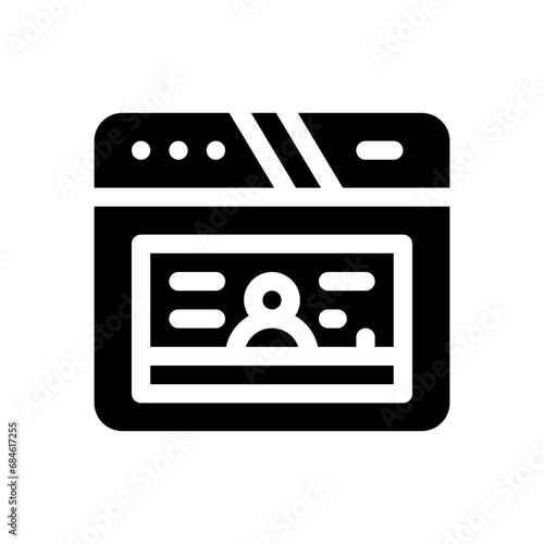 vlogger glyph icon