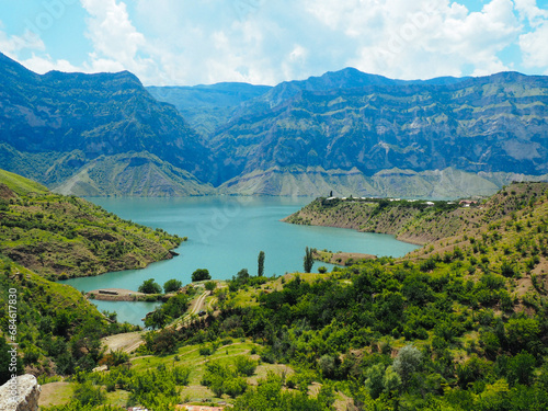 lake and mountains