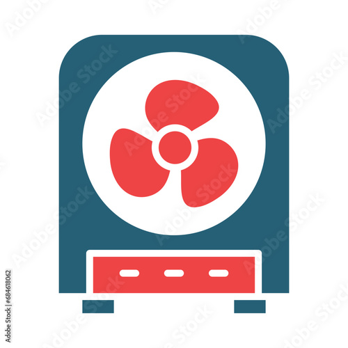 Evaporative Glyph Two Color Icon Design