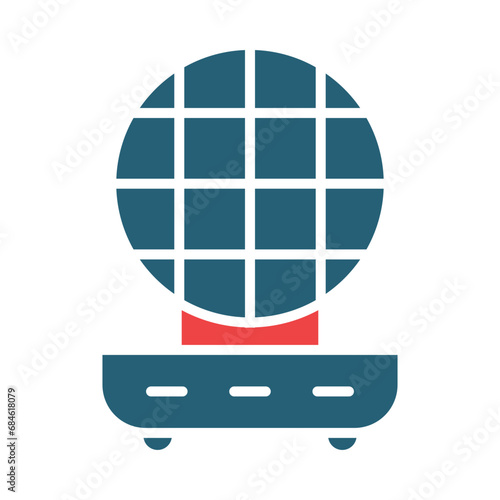 Roti Maker Glyph Two Color Icon Design