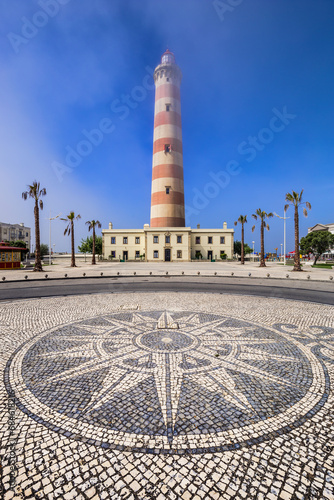 Lighthouse of Praia da Barra in Gafanha da Nazare, Portugal photo