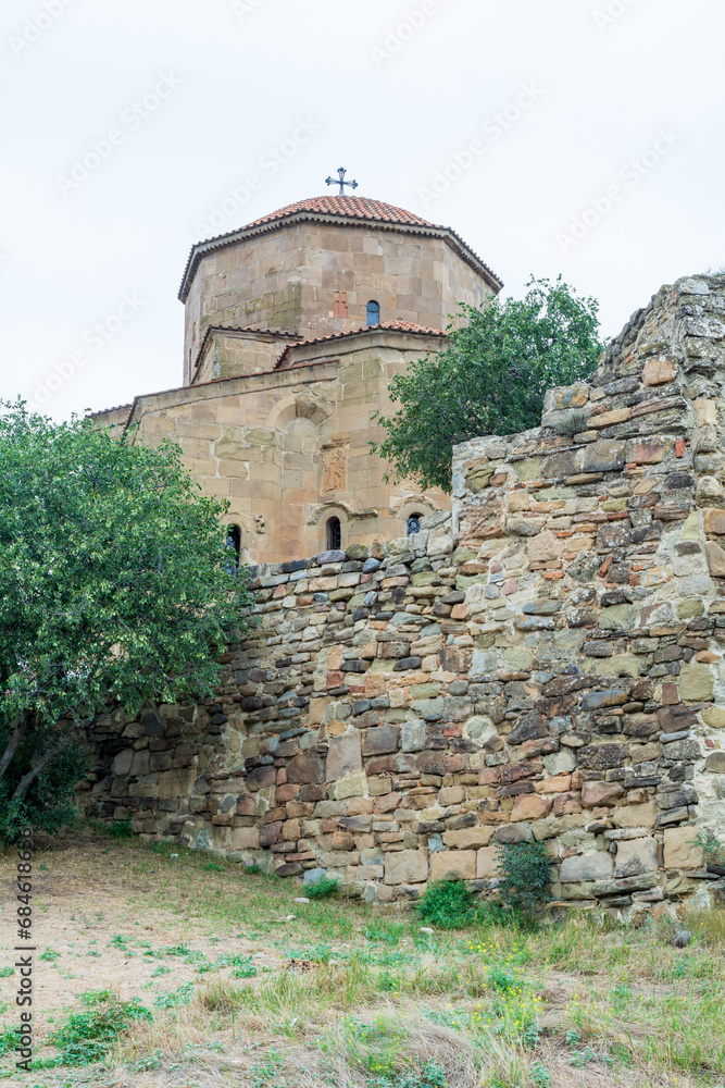 Tower of the Dschwari Church (Unesco World Heritage Site) near Mzcheta, Georgia, Asia