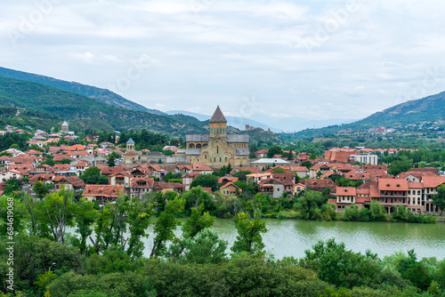 Panoramic view of the city of Mtskheta, the historic capital of Georgia