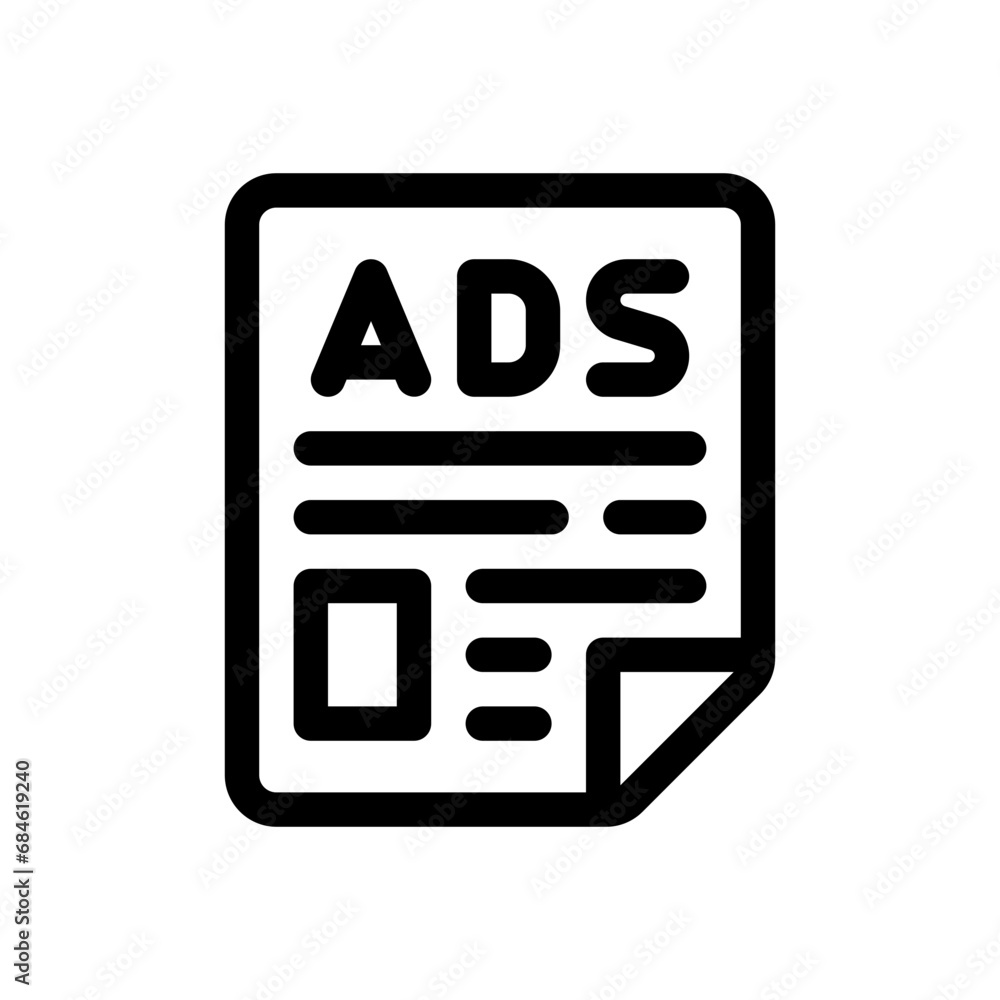 ads line icon ads line icon