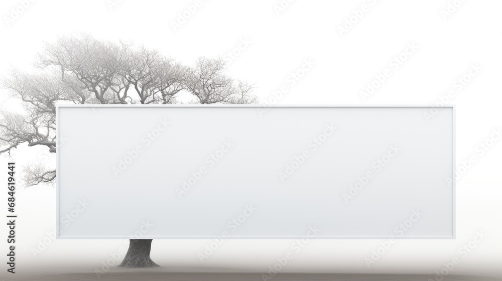 Fototapeta premium A minimalist outdoor advertising banner photo realistic illustration - Generative AI.