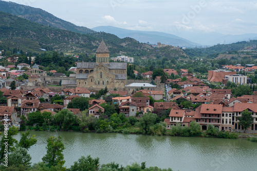Obraz na płótnie Panoramic view of the city of Mtskheta, the historic capital of Georgia w salonie