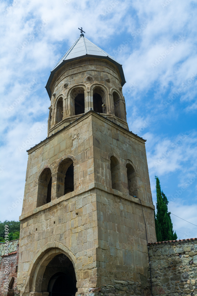 Bell tower of an orthodox church in Georgia