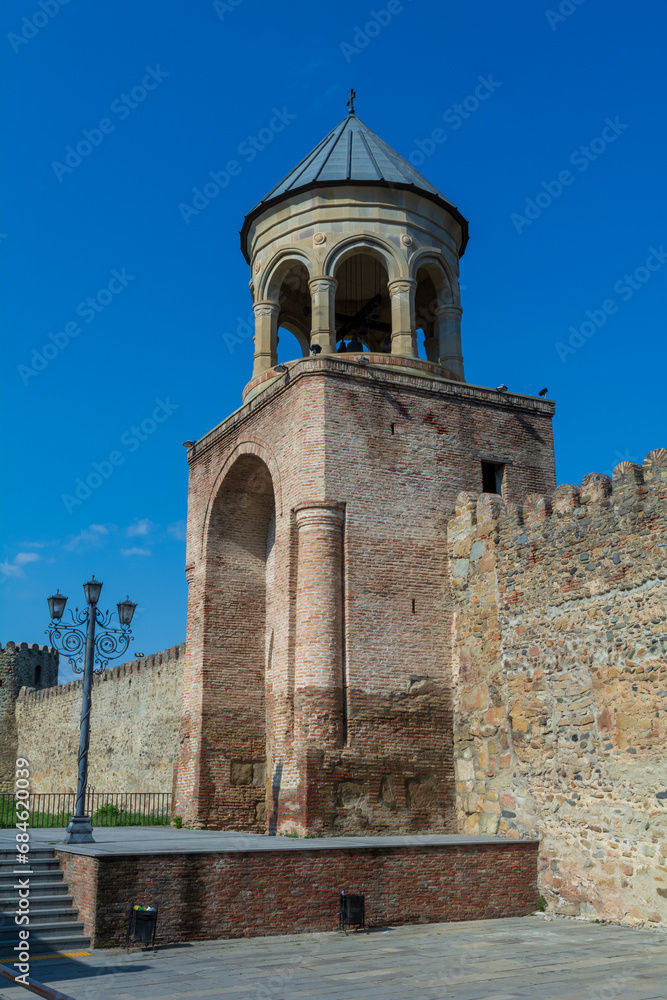 Bell tower of an orthodox chruch in Mzcheta in Georgia, Europe