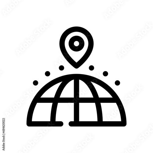 digital nomad line icon