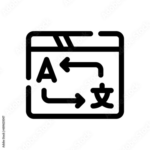 online translator line icon