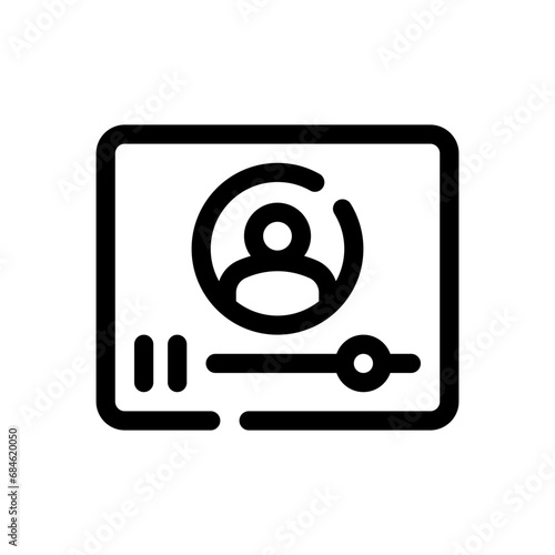 vlogger line icon