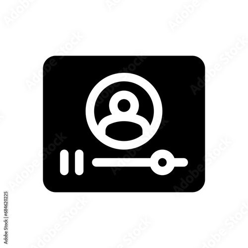 vlogger glyph icon